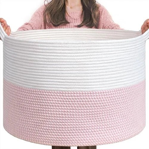 XXXLarge Cotton Rope Laundry Basket Hamper - NovoBam