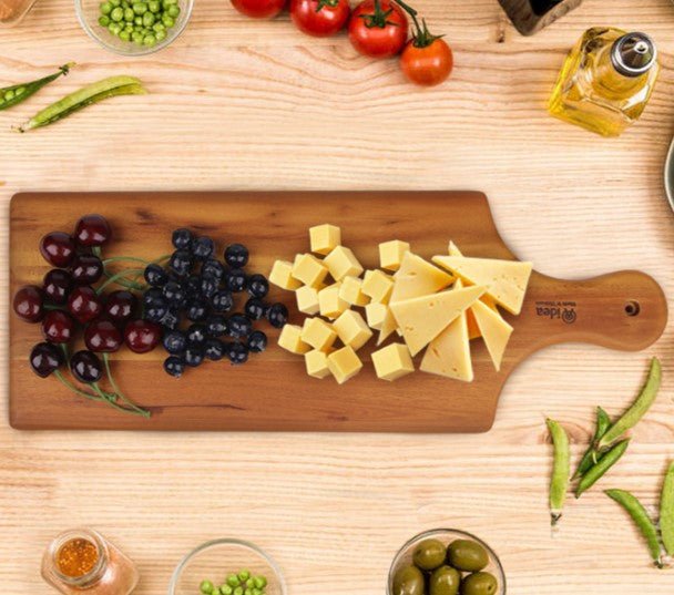 17"x6" Acacia Wood Charcuterie Serving Board - NovoBam