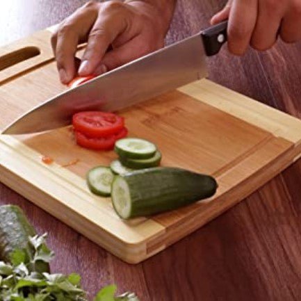 3 Piece Natural Organic Bamboo Cutting Boards - NovoBam