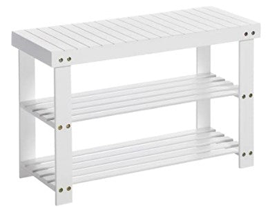 3-Tier Bamboo Shoe Rack Bench - NovoBam