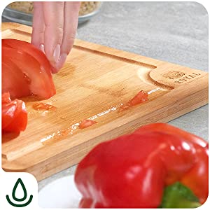 Bamboo Cutting Board Set With Juice Groove - NovoBam