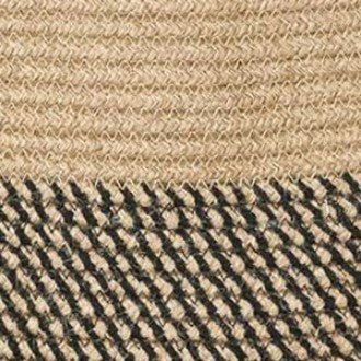 Black Mix Jute Woven Cotton Rope Laundry Hamper - NovoBam