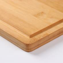 Large Organic Bamboo Cutting Board BPA Free - NovoBam