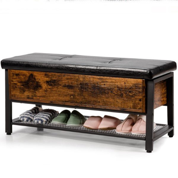 Padded Shoe Bench with Storage Box - NovoBam