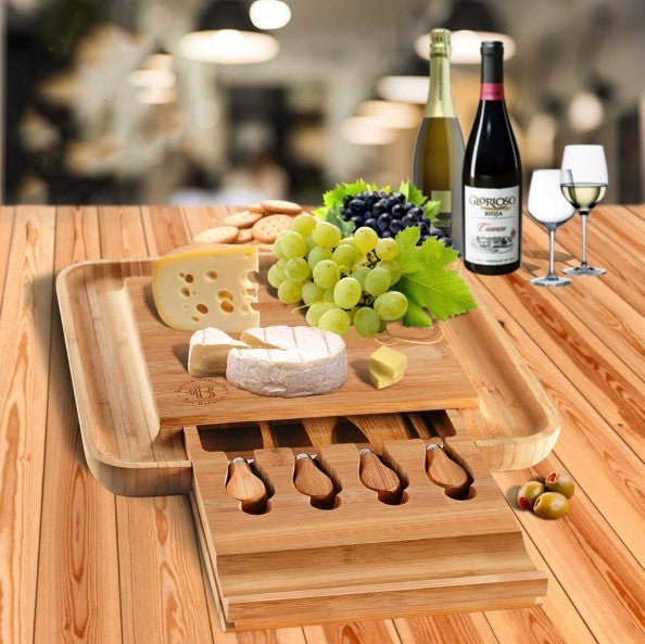 Premium Bamboo Charcuterie Board Set - NovoBam