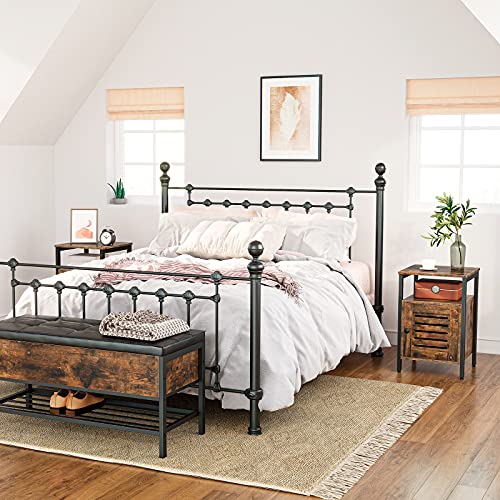 Rustic Brown Wooden Nightstand - NovoBam