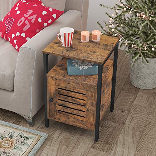 Rustic Brown Wooden Nightstand - NovoBam