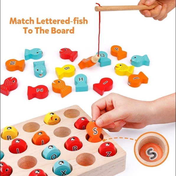 Wooden Magnetic Fishing Game - NovoBam