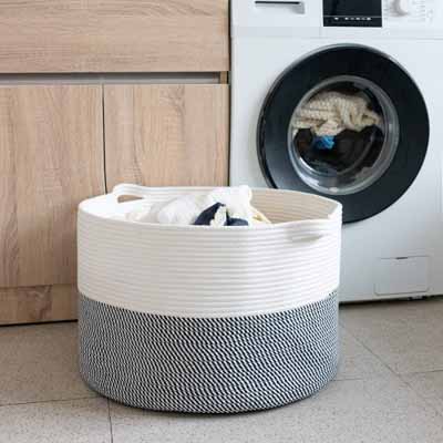 XXXLarge Cotton Rope Laundry Basket Hamper - NovoBam