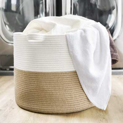 XXXLarge Cotton Rope Laundry Basket Hamper - NovoBam