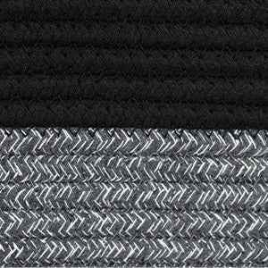 XXXLarge Cotton Rope Laundry Basket Hamper Black & Grey - NovoBam