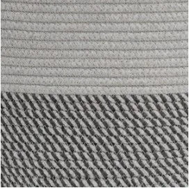 XXXLarge Cotton Rope Laundry Basket Hamper Light&Dark Grey - NovoBam