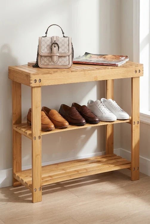 Wooden Shoe Rack Storage Organizer - NovoBam
