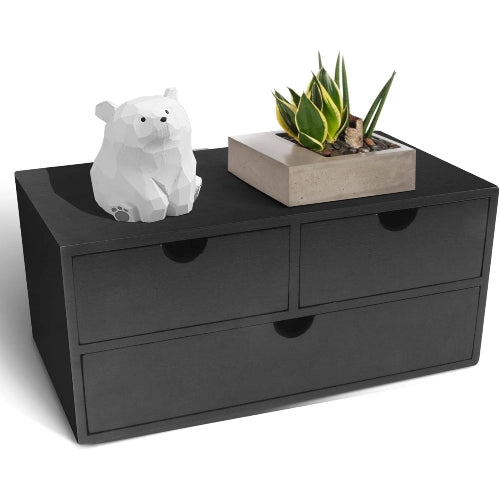 3-Drawer Bamboo Desk & Countertop Organizer