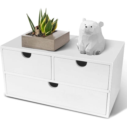 3-Drawer Bamboo Desk & Countertop Organizer