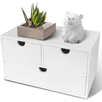 3-Drawer Bamboo Desk & Countertop Organizer
