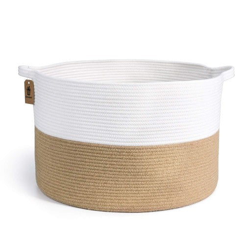 XXXLarge Cotton Rope Laundry Basket Hamper This Extra Extra Extra large cotton storage container can hold toys, games, art/craft supplies, clothes and more. Keep in the kids room, family room, or any room in the house. Jute mix hamper 