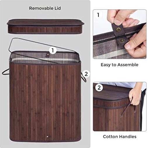 100L Bamboo Laundry Storage Basket - NovoBam