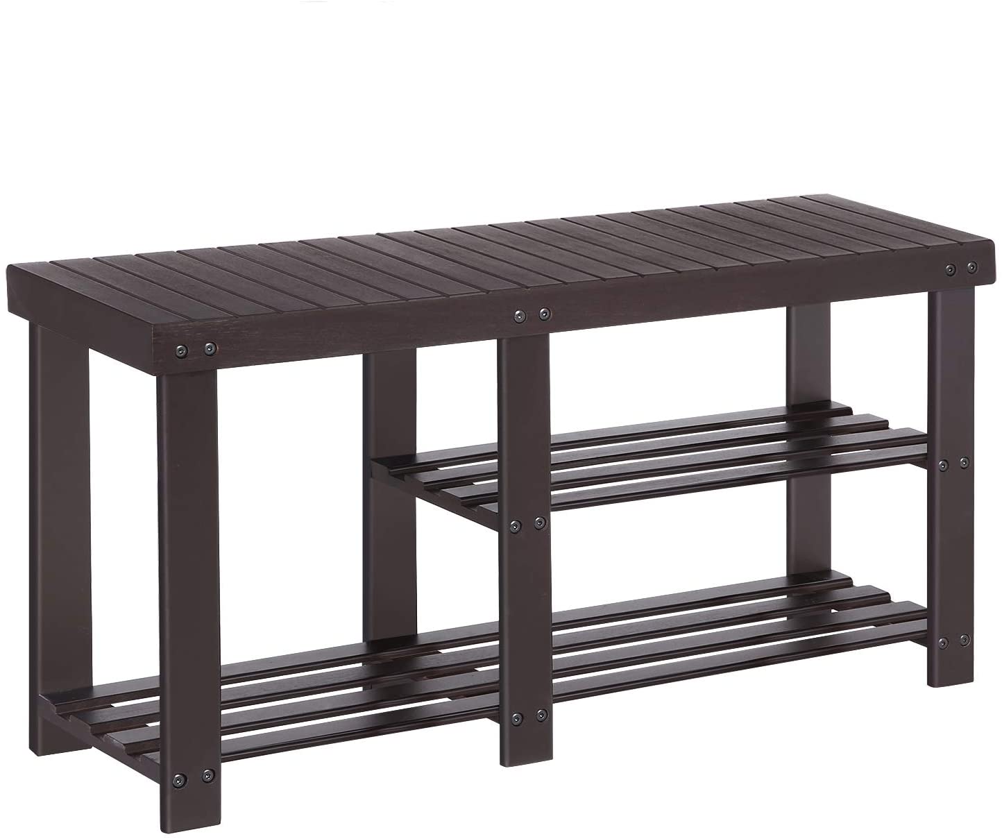 3-Tier Bamboo Shoe Bench, Shoe Rack - NovoBam