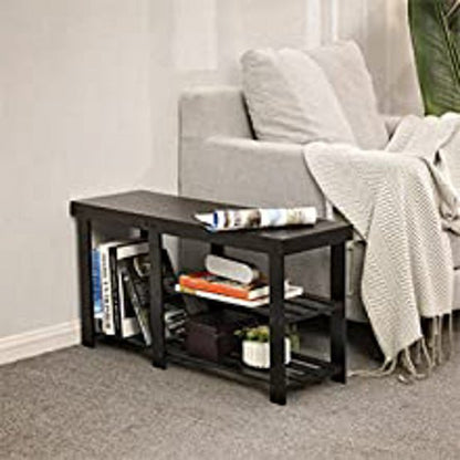 3-Tier Bamboo Shoe Bench, Shoe Rack - NovoBam