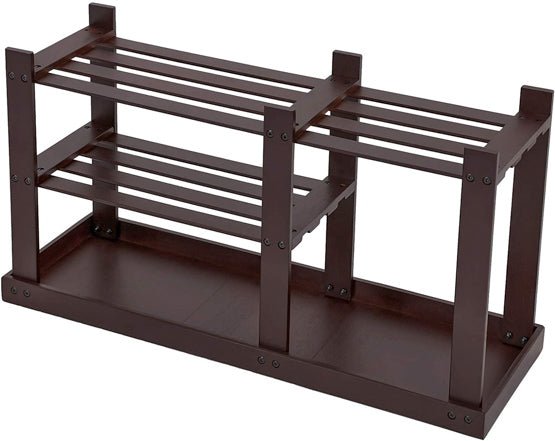 3-Tier Bamboo Shoe Bench, Shoe Rack - NovoBam