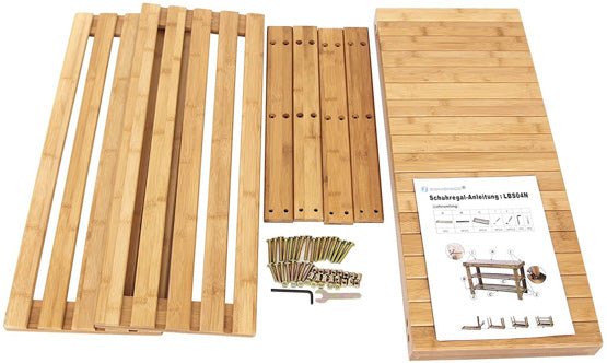 3-Tier Bamboo Shoe Rack Bench - NovoBam