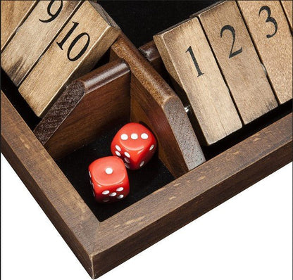 4 Player Walnut Wood Dice Game - NovoBam