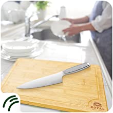 Bamboo Cutting Board Set With Juice Groove - NovoBam