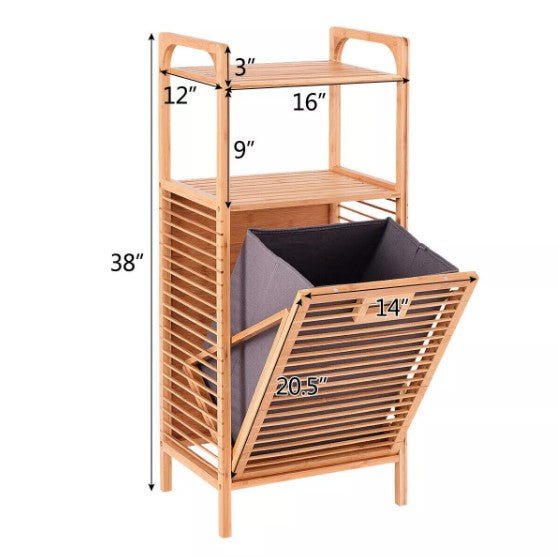 Bamboo Tilt Out Bin Laundry Hamper - NovoBam