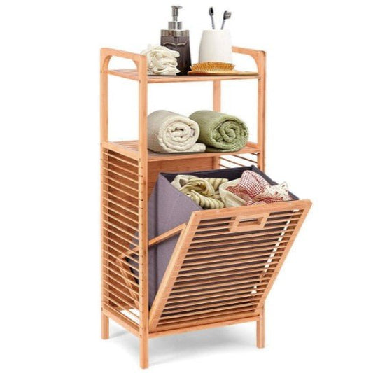 Bamboo Tilt Out Bin Laundry Hamper - NovoBam