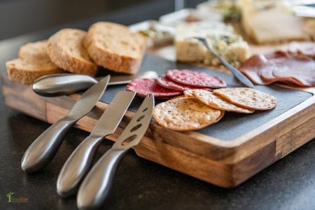 Extra Large Acacia Wood Charcuterie Board Set - NovoBam