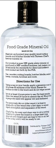 Food Grade Mineral Oil for Cutting Boards - NovoBam