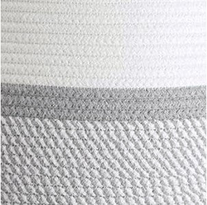 Gray Woven Cotton Rope Laundry Hamper - NovoBam
