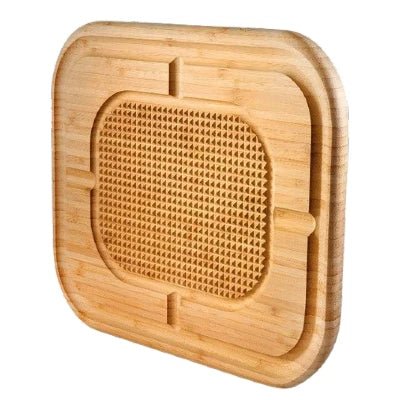 Large Butcher Block Cutting Board 13 x 13 x 1.5 Inch - NovoBam