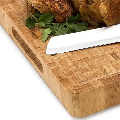 Large End Grain Bamboo Cutting Board - NovoBam