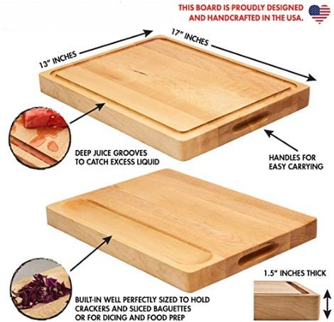 Large End Grain Maple Wood Cutting Board – NovoBam