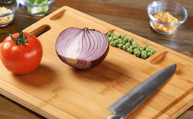 Large Organic Bamboo Cutting Board BPA Free