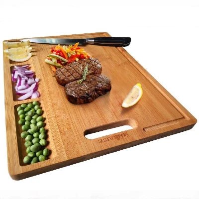 Large Organic Bamboo Cutting Board BPA Free - NovoBam