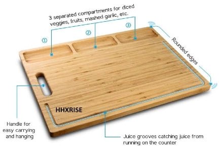 Wooden Chopping Cutting Board for Kitchen Vegetables & Fruits Bpa Free 1  Piece