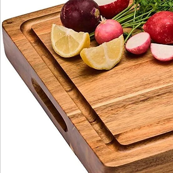 Large Thick Acacia Wood Cutting Board - NovoBam