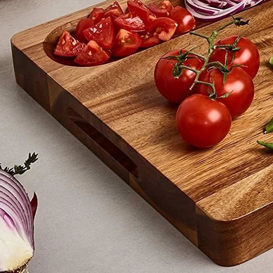 Large Thick Acacia Wood Cutting Board - NovoBam