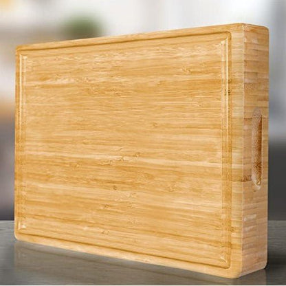 Large Thick Reversible Bamboo Butcher Block - NovoBam