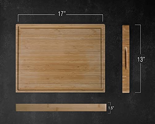 Large Thick Reversible Bamboo Butcher Block - NovoBam