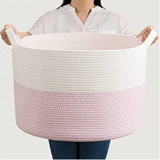 XXXLarge Cotton Rope Laundry Basket Hamper - NovoBam