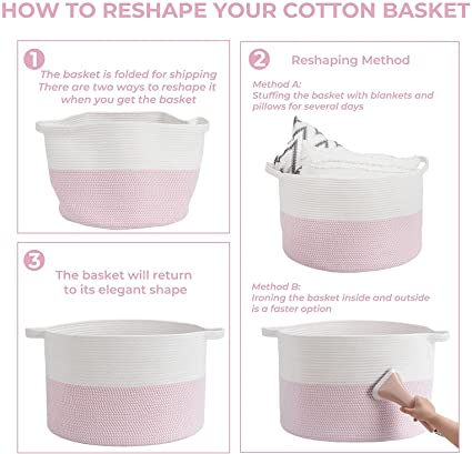 XXXLarge Cotton Rope Laundry Basket Hamper - NovoBam