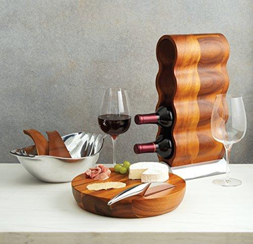 Premium Acacia Round Cheese Board - NovoBam