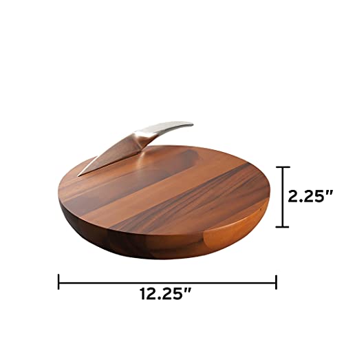 Premium Acacia Round Cheese Board - NovoBam