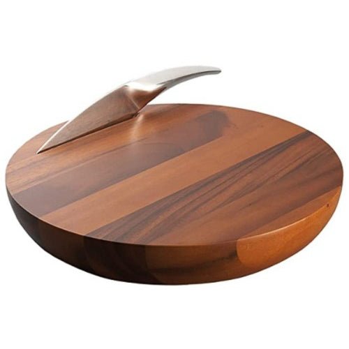 Premium Acacia Round Cheese Board - NovoBam