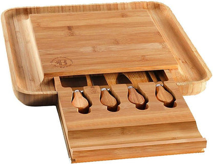 Premium Bamboo Charcuterie Board Set - NovoBam