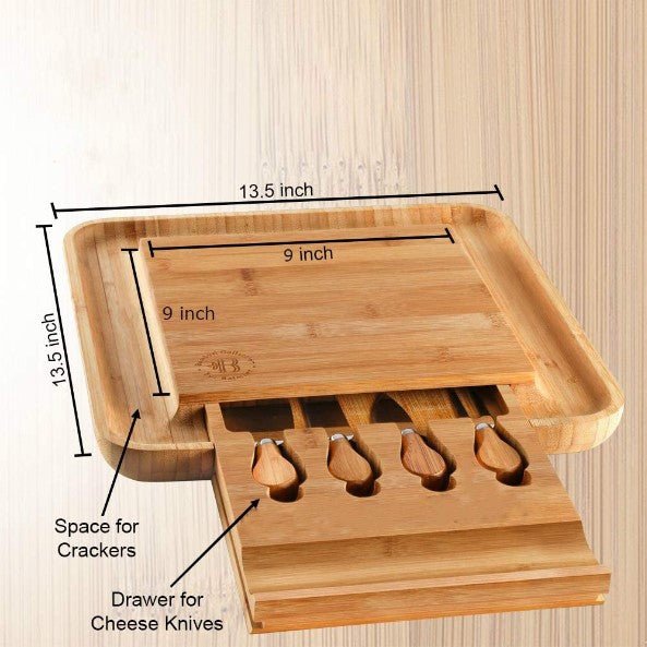 Premium Bamboo Charcuterie Board Set - NovoBam